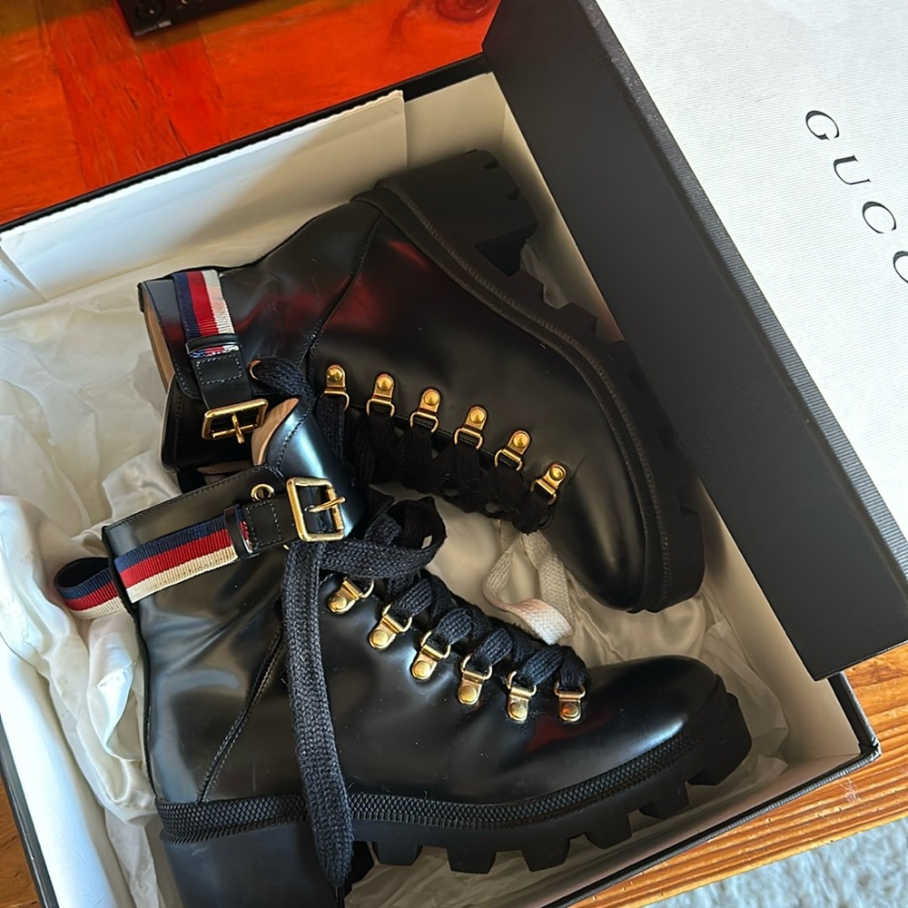 Gucci combat boots